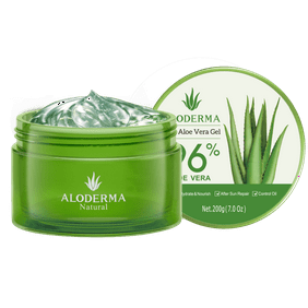 Aloderma Pure Aloe Vera Gel 99% USDA Organic Certified, No Powder Concentrates/ Parabens, Everyday Use, 200 g
