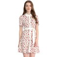 thumbnail image 1 of INSPIRE CHIC Robe Chemise à Manches Courtes avec Ceinture et Col Contrasté pour Femmes, 1 of 5
