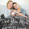 thumbnail image 4 of Mom Blanket, Mom Birthday Gifts from Daughter or Son, Snuggly Soft Cozy Throw Blankets Filled with Gratitude for Mothers, Mom Gifts for Valentines (Grey, Fleece), 4 of 6