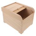 thumbnail image 2 of Conteneur de Stockage de Riz en Bois Boîte de Stockage Alimentaire Polyvalente, 2 of 9