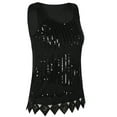 thumbnail image 4 of PrettyGuide Women's Sequin Top Flowy Sparkly Cocktail Tank Party Dressy Tops, 4 of 6