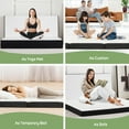 thumbnail image 3 of 4 inch Foldable Memory Foam Mattress Queen Size, CertiPUR-US Certified - Tri-Fold Design with Removable Cover, 3 of 11