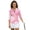 Pink Snowflake Star Print, variant on HUIACONG Athletic Polo Shirts for Golf Outdoor Sports, Polyester Spandex Blend Quick Dry Fashionable Women's 3/4 Sleeve Golf Top, Vintage Mandala Floral