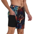 thumbnail image 2 of Honeii Mystic Wolf Dreamcatcher Print Men's Swim Shorts,Mens Swim Trunks,Breathable Mesh Beach Shorts for Swimming,Surfing, and Beach Activities-X-Large, 2 of 6