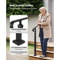 thumbnail image 2 of VEVOR Handrails for Outdoor Steps, 2-3 Step Adjustable Height, Carbon Steel Transitional Handrail with Installation Kit, Exterior Hand Railing for Steps, Concrete or Wooden Stairs, Porch, Matte Black, 2 of 9