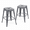 Gray, variant on Space-Saving 24 Inch Counter Height Stools Set of 2, Red Metal Bar Stools for Kitchen Island, Non-Stackable Detachable Design, Easy Assembly