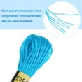 thumbnail image 4 of Uxcell 24 Skeins Embroidery Floss 8.75 Yard Each Long Fiber Cotton Cross Stitch Thread Clear Blue, 4 of 6