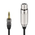 thumbnail image 1 of J&D Cable De Micrófono Xlr A 3,5 Mm Xlr Hembra Con Revestimiento De Pvc A Trs Macho De 3,5 Mm 1/8 Pulgadas Cable Balanceado Adaptador Xlr A Trs De 1/8 Pulgadas Para Cámara Dslr Tarjeta De Sonido De Co, 1 of 1