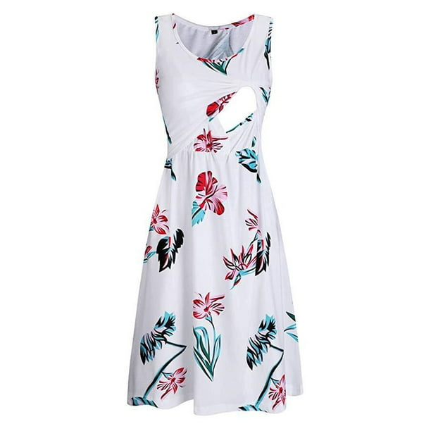 sleeveless maternity nightie