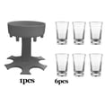 thumbnail image 1 of Dispensador de vino para el hogar, restaurante, vaso de bebida de 6 tiros, dispensador de PP, vertedor de jugo, gris Advancent  HA001299-02B*1+HA001545-01B*1, 1 of 6