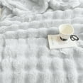 thumbnail image 5 of Sanmadrola Throw Blanket Faux Fur for Couch, Fuzzy Soft Plush Thick Bubble Blanket for Sofa Bedroom Living Room 60''x 80'' White, 5 of 6