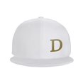 thumbnail image 3 of ZICANCN Alphabet D Pattern Baseball Caps, Trucker Hats for Men And Women, Adjustable Breathable Flat Caps, White, 3 of 6