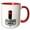 Red/White, variant on 3drose, Red Warning Light on White. No Smoking Area Sign, 11oz Mug