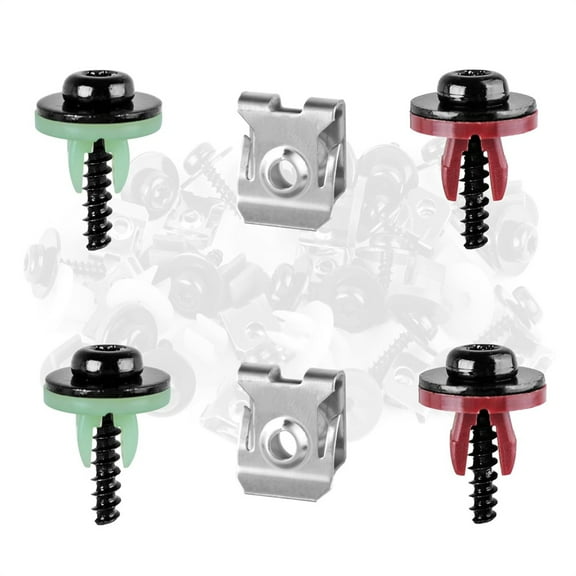 Furulu 50pcs Engine Splash Shield Screws Bolts U-nuts Kit for Ford C-Max Focus Mondeo