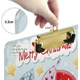 thumbnail image 4 of FMSHPON Christmas Cute Little Gnomes Santa Claus Bird Lantern Stars Clipboard Hardboard Wood Nursing Clip Board and Pull for Standard A4 Letter 13x9 inches, 4 of 7
