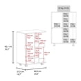 thumbnail image 3 of Bar Cart Engineered Wood Multi-Color, 3 of 9