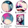 thumbnail image 3 of Designart "Magenta Pop Art Portrait Of Monroe I" Woman Pop Art Floater Framed Wall Art Living Room, 3 of 5