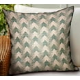 thumbnail image 2 of Plutus Forest Jade Sea Green Chevron Luxury Outdoor/Indoor Throw Pillow Double sided 12" x 20", 2 of 3