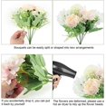 thumbnail image 3 of Juego de 2 ramos de flores de peonías artificiales, hortensias blancas, peonías falsas, flores desmontables, ramo de novia, decoración floral, boda, fiesta, decoración del hogar y jardín Sailing Electrónica, 3 of 5