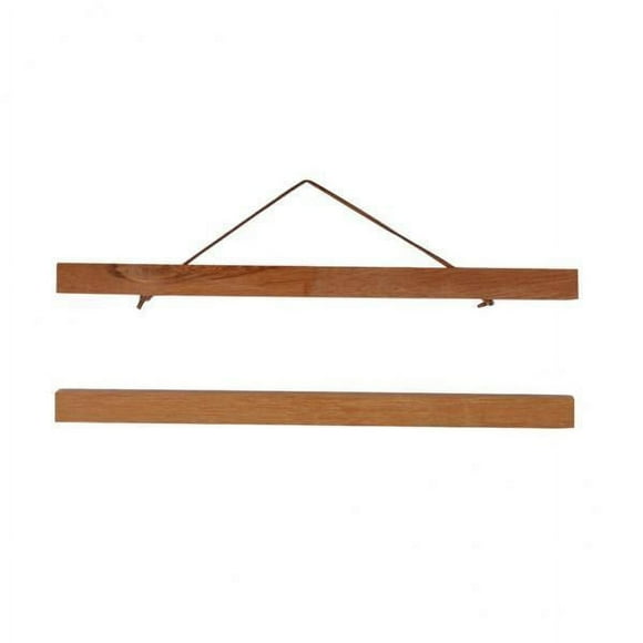 DOLITY 3X Wooden Poster Holder Poster Holder Bracket Snap Frame Hanger 21cm Teak Wood