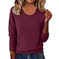 thumbnail image 1 of MESSUEN Chandail-Over Chandails d'Hiver pour Femmes Manches Longues sous-Vêtement pour Femmes Automne Hauts Rouges 2TG, 1 of 5