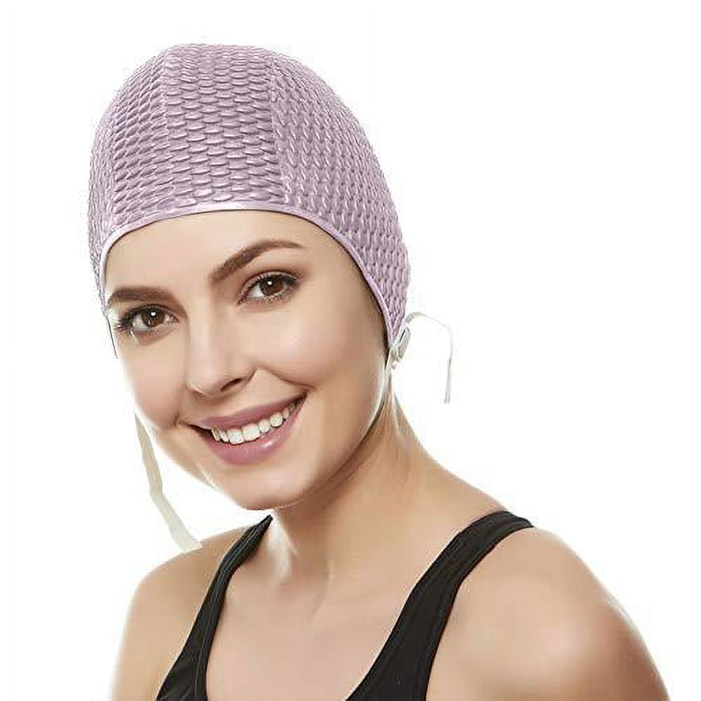 ✴新品✴Boniture☆Pon Pon Cap Beemo Swim Bathing Caps for Women or Girls Retro Style Latex