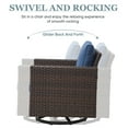 thumbnail image 6 of Bellefurn Outdoor Swivel Rocker Patio Chairs with Side Table,Patio Swivel Chairs Set of 2 Wicker Patio Swivel Rocking Chairs Set Patio Furniture Set for Porch Balcony Garden Deck Yard, 6 of 11