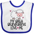 thumbnail image 3 of Inktastic Great Grandchild Lamb Great Grandparents Love Me Boys or Girls Baby Bib, 3 of 4