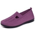thumbnail image 4 of Samdudou Slip On Shoes for Women Closed Toe Knit Mesh Loafers Breathable Lightweight Walking Flats V-Cut Instep Design Casual Daily Wear Outdoor Travel Footwear Essentials, 4 of 9