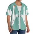 thumbnail image 2 of Balery Goosebumps Pattern Men's Casual Button Down Shirt Short Sleeve Textured Summer Cuban Beach Shirts-4X-Large, 2 of 5
