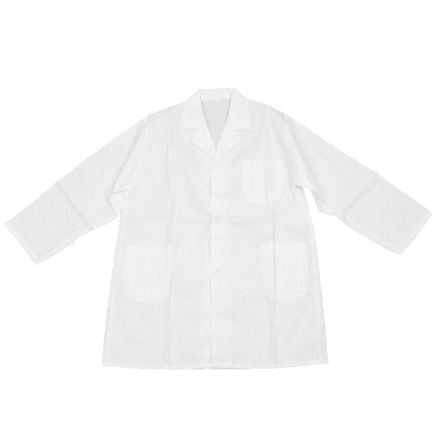 Children Laboratory Coats Turn Down Collar Adjustable Realistic Role Play Laboratory Coat White Children Cotton Flat Sleeve