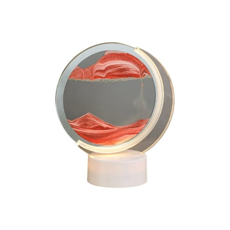 

Virmaxy Discount USB Streaming Sand Painting Night Light 3D Three Dimensional Moon Painting Decorative Home Gifts Bedside Ambient Sand Painting LED Table Lamp(5ML)