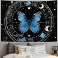 thumbnail image 2 of JRXY Blue Butterfly Tapestry Constellation Bohemian Mandala Tapestry Wall Hanging Black and White Galaxy Space Wall Tapestry for Bedroom Aesthetic Living Room Home Decor, Painting, 2 of 6