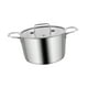 thumbnail image 5 of Olla de acero inoxidable para sopa, olla con asa remachada, olla de inducción, tapa visible, resistente, olla multiusos para enlatar 24 cm, 5 of 8