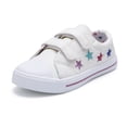 thumbnail image 6 of Kushyshoo Kids Canvas Shoes White Colorful Stars Children Sneaker Toddler Girls School Shoes Size 7, 6 of 7