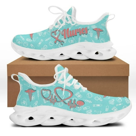 

Women Doctor Nurse Sneakers Medical Hospital Print Lightweight Mesh Flats Ladies Casual Chunky Shoes Hot 2024