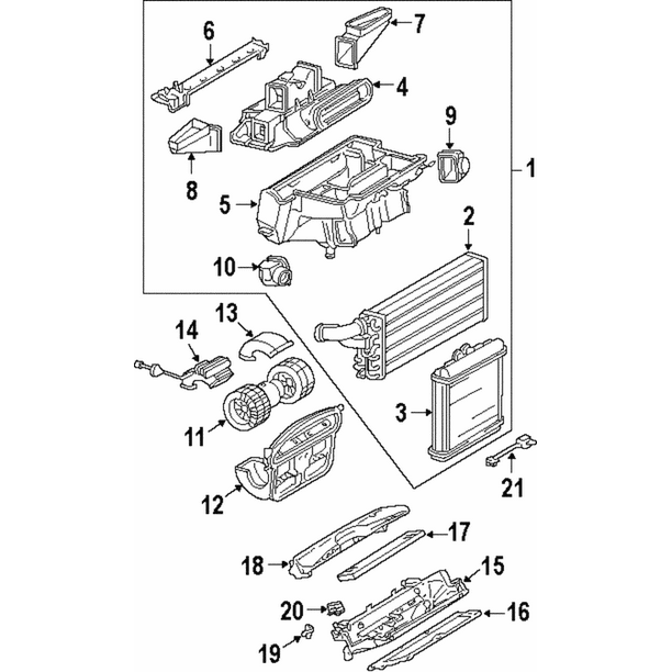 Heating Replacement Parts MercedesBenz 002 835 66 01 HVAC Heater Core