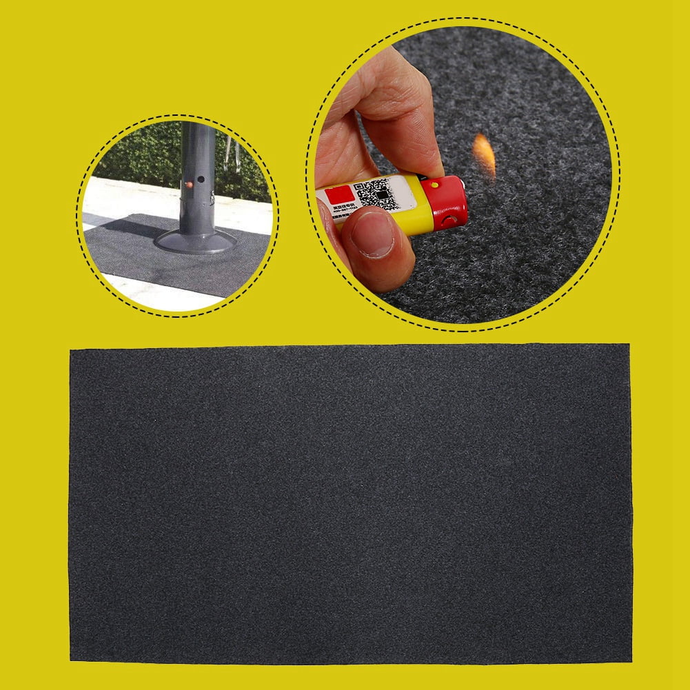 Wandisy BBQ Gas Grill Splatter Mat Fireproof Heat Resistant Mat Backyard Floor Protective Rug 
