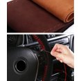 thumbnail image 3 of Funda para volante de coche universal de 15 pulgadas de gamuza de fibra ultrafina para coser a mano para hombres y mujeres., 3 of 4