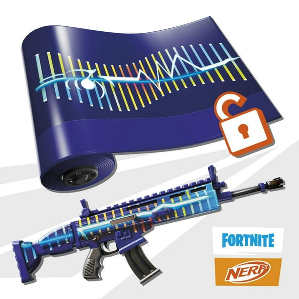 Nerf Fortnite Blue Shock Blaster, 10-Dart Clip, 10 Elite