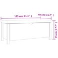 thumbnail image 4 of vidaXL Storage Box with Cushion White 105x40x45 cm, 4 of 4