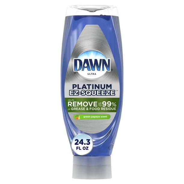 Dawn EZSqueeze Platinum Liquid Dish Soap, Green Papaya, 24.30 oz