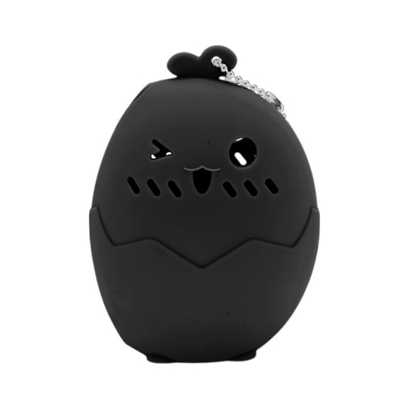 Unique Bargains 1 Pc Portable Cartoon Makeup Sponge Holder for Travel Black Silicone