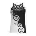thumbnail image 4 of Mujeres señoras imprimir sin mangas o-cuello pulóver chaleco camisetas sin mangas camisas blusa Fridja qr3523, 4 of 5