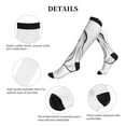 thumbnail image 5 of Qekee Cute Ghost Simple Drawing Pattern Compression Socks for Women and Men,Calf socks Sports Compression Socks, 5 of 7