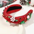 thumbnail image 2 of Christmas Accessories Festive Knotted Headband Cute Women Wide Turban Style Hair Decoration for Holiday Celebration Elegant Hair Clip, 2 of 5