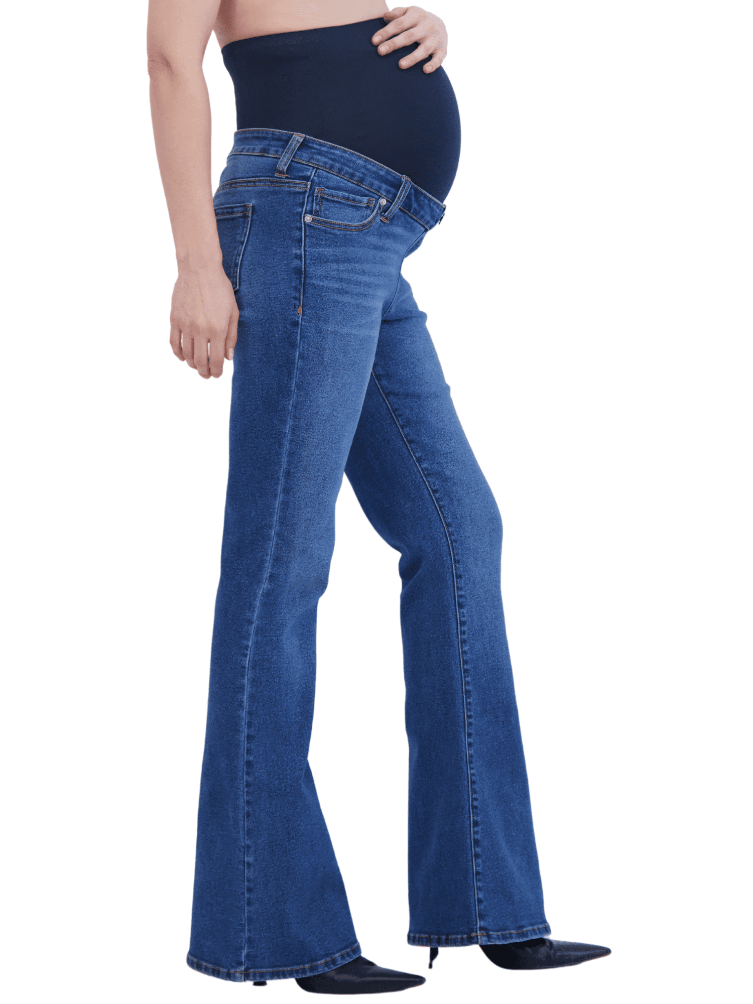 Time and Tru Maternity Flare Leg Jean, Sizes S-XXL
