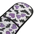 thumbnail image 2 of Dailycode Double Sided Oven Mitt with Loop Heat Resistant Kitchen Long Potholders 7" x 35" Black Bats and Purple Heart, 2 of 6