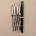 thumbnail image 4 of Juego de bolígrafos para uñas con herramienta especial para pintar con viñetas de flores y líneas de tracción de metal negro de doble uso, 4 of 5