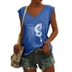 thumbnail image 2 of Camisetas sin mangas con cuello en V de verano para mujer, camisetas de manga corta con estampado de mariposa Retro OAVQHLG3B Store lin121212, 2 of 5